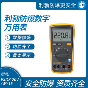 利勃防爆数字万用表自动高精度多功能防烧电工专用EXDZ-20V/WY15