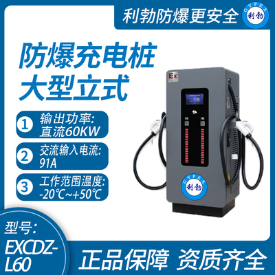 利勃防爆充电桩陕西防爆汽车充电桩石油化工厂立式60KW